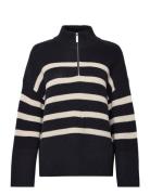Rajanapw Pu Tops Knitwear Jumpers Navy Part Two