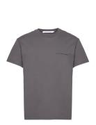 Institutional Tee Tops T-Kortærmet Skjorte Grey Calvin Klein Jeans