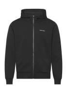 Micro Logo Repreve Hoodie Jacket Tops Sweatshirts & Hoodies Hoodies Black Calvin Klein