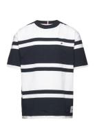 Rugby Stripe Tee S/S Tops T-Kortærmet Skjorte Multi/patterned Tommy Hilfiger