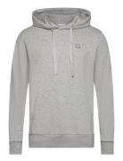 Hood Basic Badge Sweat - Gots/Vegan Tops Sweatshirts & Hoodies Hoodies Grey Knowledge Cotton Apparel