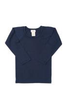 Merino Light Knitted T-Shirt Ls Tops T-shirts Long-sleeved T-Skjorte Navy Copenhagen Colors