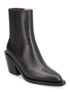 Prestyn Lth Bootie Shoes Boots Ankle Boots Ankle Boots With Heel Black Coach