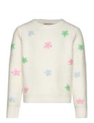 Kogvira Life L/S Flower O-Neck Knt Tops Knitwear Pullovers Cream Kids Only