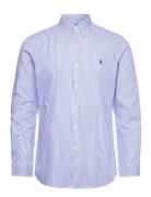 Slim Fit Striped Stretch Poplin Shirt Tops Shirts Casual Blue Polo Ralph Lauren