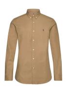 Slim Fit Stretch Poplin Shirt Tops Shirts Casual Beige Polo Ralph Lauren