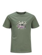 Jortampa Fastrunner1 Tee Ss Crewneck Jnr Tops T-Kortærmet Skjorte Khaki Green Jack & J S