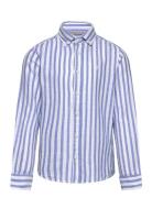 Jprccmaze Linen Shirt L/S Jnr Tops Shirts Long-sleeved Shirts Blue Jack & J S