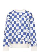 Over Artwork Sweatshirt Tops Sweatshirts & Hoodies Sweatshirts Blue Tom Tailor