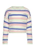 Cropped Striped Pullover Tops Knitwear Pullovers Multi/patterned Tom Tailor