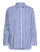 Cc Heart Harper Stripe Over Shi Tops Shirts Long-sleeved Blue Coster Copenhagen
