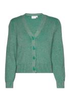 Viril Multi Short L/S Knit Cardigan-Noos Tops Knitwear Cardigans Green Vila