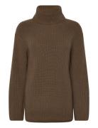 Pullover Long Sleeve Tops Knitwear Turtleneck Brown Marc O'Polo