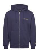 Collegiate Full Zip Hoodie Tops Sweatshirts & Hoodies Hoodies Navy Lyle & Scott