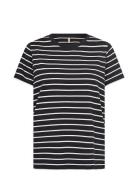 Sc-Derby Stripe Tops T-shirts & Tops Short-sleeved Black Soyaconcept