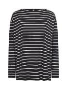 Sc-Derby Stripe Tops T-shirts & Tops Long-sleeved Black Soyaconcept