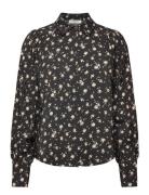 Mschnathasia Ladonna Shirt Aop Tops Shirts Long-sleeved Black MSCH Copenhagen