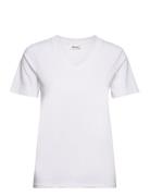 T-Shirt V-Neck Tops T-shirts & Tops Short-sleeved White Boozt Merchandise