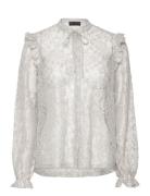 Lr-Eliza Tops Shirts Long-sleeved White Levete Room