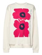 Loisto Unikko Placement Tops Sweatshirts & Hoodies Sweatshirts Cream Marimekko