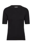 Objnoelle S/S Knit T-Shirt Noos Tops T-shirts & Tops Short-sleeved Black Object