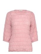 Fqnoel-Blouse Tops Blouses Long-sleeved Pink FREE/QUENT