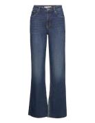 Medium-Rise Straight Jeans With Slits Bottoms Jeans Straight-regular Blue Mango