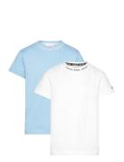 Intarsia 2-Pack Ss T-Shirt Tops T-Kortærmet Skjorte Multi/patterned Calvin Klein