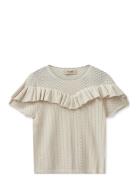 Mmkatee Ss Knit Top Tops T-shirts & Tops Short-sleeved Cream MOS MOSH