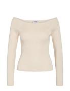 Nmjaz Ls Offshoulder Knit Top Fwd Lab 2 Tops Knitwear Jumpers Cream NOISY MAY