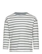 Striped Long Sleeves T-Shirt Tops T-shirts Long-sleeved T-Skjorte Green Mango