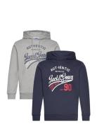 Jjethan Sweat Hood 2Pk Mp Noos Tops Sweatshirts & Hoodies Hoodies Navy Jack & J S