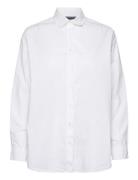 Pernilla Organic Cotton Poplin Shirt Tops Shirts Long-sleeved White Lexington Clothing