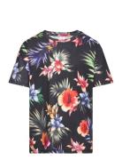 T Shirt Regular Tropical Flowe Tops T-Kortærmet Skjorte Multi/patterned Lindex