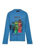 Lwtano 100 - T-Shirt L/S Tops T-shirts Long-sleeved T-Skjorte Blue LEGO Kidswear