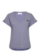 Chateau Mini Patch Coeur Tops T-shirts & Tops Short-sleeved Blue Maison Labiche Paris