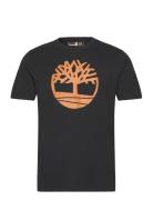 Kennebec River Tree Logo Short Sleeve Tee Black/Wheat Boot Designers T-Kortærmet Skjorte Black Timberland
