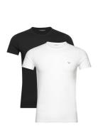 Men's Knit 2-Pack T-Shirt Tops T-Kortærmet Skjorte White Emporio Armani