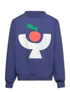 Tomato Plate Sweatshirt Tops Sweatshirts & Hoodies Sweatshirts Navy Bobo Choses