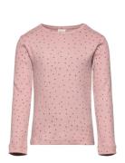 T-Shirt L/S Modal Dot Tops T-shirts Long-sleeved T-Skjorte Pink Petit Piao