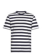 Stripe Ss T-Shirt Tops T-Kortærmet Skjorte Blue GANT