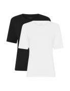 2-Pack Women Bamboo S/S T-Shirt Slim Fit Tops T-shirts & Tops Short-sleeved White URBAN QUEST