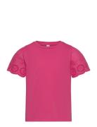 Vmemily Ss O-Neck Top Jrs Girl Noos Tops T-Kortærmet Skjorte Pink Vero Moda Girl