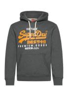 Vl Duo Hood Tops Sweatshirts & Hoodies Hoodies Grey Superdry