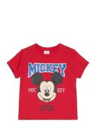 Tshirt Tops T-Kortærmet Skjorte Red Mickey Mouse