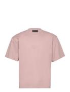 Printed Over D T-Shirt Tops T-Kortærmet Skjorte Pink Roots By Han Kjøbenhavn