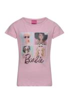 Tshirt Tops T-Kortærmet Skjorte Pink Barbie