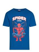 Tshirt Tops T-Kortærmet Skjorte Blue Spider-man
