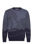 Sailaway Knit Tops Sweatshirts & Hoodies Sweatshirts Blue Makia