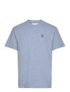 Loose T-Shirt Tops T-Kortærmet Skjorte Blue Revolution